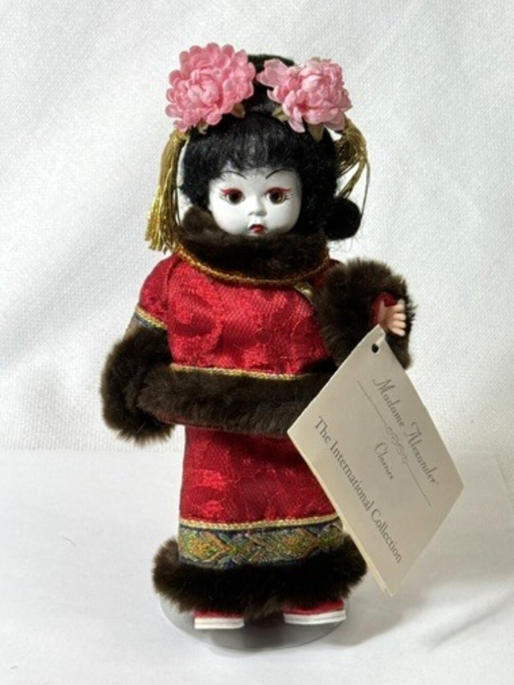 Rare Madame Alexander restrung 8" China Little Empress #11561 doll with stand